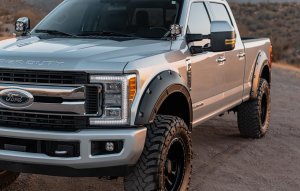 Ford F-350 Super Duty Fender Flares - Rough Country - Defender - Absolute Black - '17-'22 Ford F-350 Super Duty Fender Flares - Rough Country - Defender - Absolute Black - '17-'22